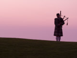 Bagpiper on a Golf Course