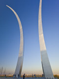 Part of the Air Force Memorial  and Tourists