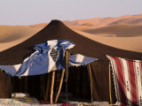 Berber Tent and Sand Dunes in the Northern Sahara Desert