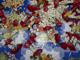 Flowers to Wear on Wrist for Sale Outside a Temple in Bangkok