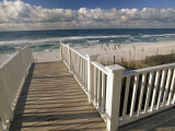 Boardwalk Leads to an Empty Beach