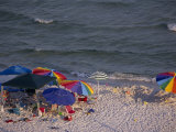 Beach Umbrellas and Toys on the Beach