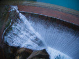 Eiwai River Falling over a Dam Making a Waterfall