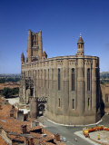 Rear View of a Fortress-Like Cathedral
