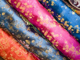 Old City  Market Scenes  Silk Fabric for Sale