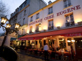 Dining Alfresco at Dusk at a Paris Restaurant