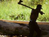 Man Builds a Dugout Canoe Using an Axe