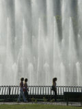 Santiago  Chile Plaza La Aviacion Park and Water Fountains