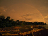 Rainbow Appears at Sunset at the Mouth of the Sierna River