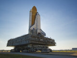 Space Shuttle Atlantis Rolls Out to Launch Pad for an Upcoming Mission