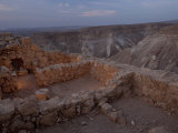 Stone Walls of Masada  a Palace Complex Built by Herod the Great
