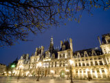 Night View of the Hotel De Ville  Paris