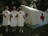 Nurses Stand Ready to Lend Aid at a Horse Jumping Event in Rome