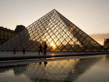 Glass Pyramid at the Louvre  at Dusk