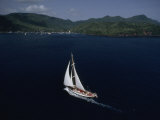 Charter Yacht Sailing Off of the Coast of Martinique