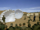 Airmen Learn to Control Open Parachutes on the Ground