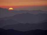 Sunset View across Mountain Ridges from Atop Clingman's Dome