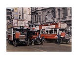 Policeman Directs Buses in the Intersection of Trafalgar Square