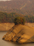 Fontana Lake Resevoir at Low Level Great Smoky Mountains in Distance