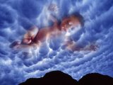 Composite of a Baby in a Cloudy Sky