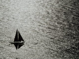 Sailboat Passing by the Coast Ot Mustique Island