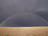 Rainbow over a Drought Stricken Field