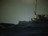 View of US Navy Vessel Taken with Submarine's Periscope Camera