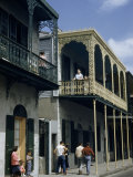 Typical Lacy Iron Grillwork Adorns Townhouses Along Chartres Street