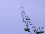 Ski Lift in a Thick Fog at the Seebuck Mtn