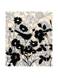 Bird and Flowers Silhouette