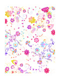 Bright Flower Swirl Pattern