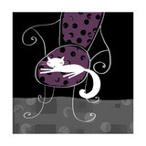 Cat Lying on Purple Chair