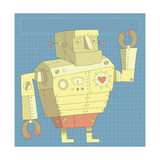 Happy Robot with Heart
