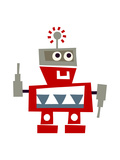 Red Robot with Smile