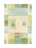 Leaves on Quilted Background