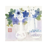 Blue Flowers in Vases