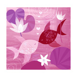 Fish Couple with Lily Pads