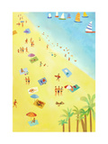 Looking Down on Beach Scene