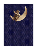 Victorian Child on Crescent Moon