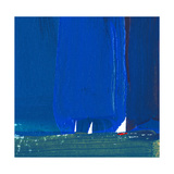 Blue Abstract with Sailboats