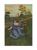 Woman Picking Flowers