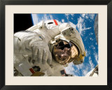 An Astronaut Mission Specialist Participates in the Mission's Extravehicular Activity