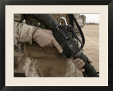 A Marine Displays the Required Hand Personal Protective Equipment