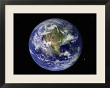 Full Earth Showing North America (With Stars)