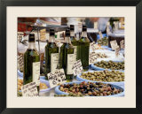 Olives and Olive Oil on Sale at a Market  Provence-Alpes-Cote-D'Azur  France
