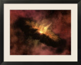 Young Star Surrounded by a Dusty Protoplanetary Disk