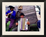 Two Gaucho Musicians Playing Guitar and Accordion  Buenos Aires  Argentina