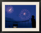 Fireworks at Kauffman Stadium  Kansas City  Missouri