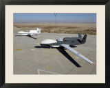 Two Global Hawks Parked on a Ramp