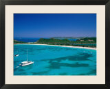 Deep Bay  Beach and Yachts  Blue Water  Antigua  Caribbean Islands